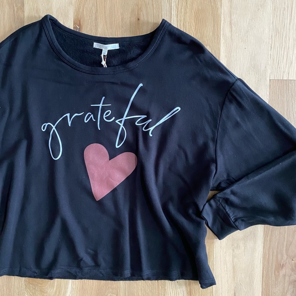 NWT Z-Supply Night Owl Grateful Sweatshirt $49 XS
